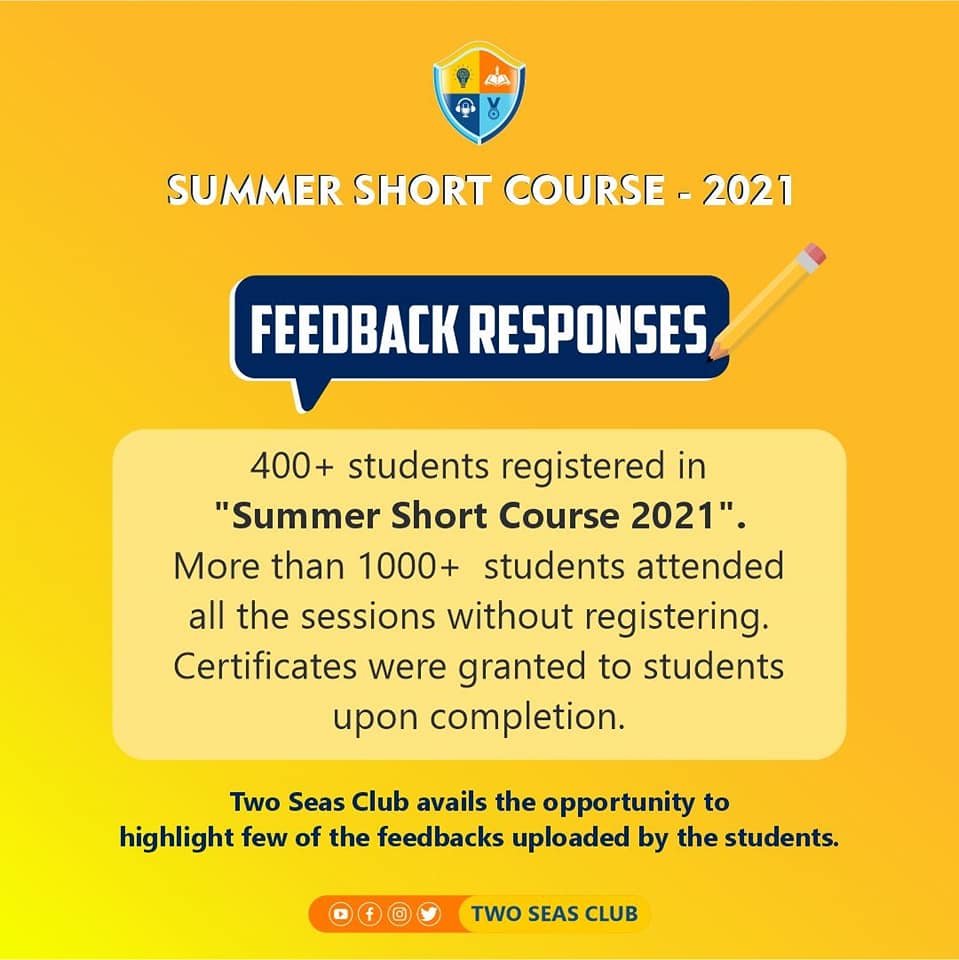 SUMMER SHORT COURSE 2021